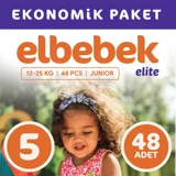 Elbebek Elite Junior 5 Numara Cırtlı Bebek Bezi 48 Adet