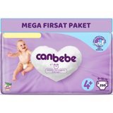 Canbebe Maxi Plus 4 Numara Bantlı Bebek Bezi 250 Adet