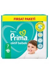 Prima Aktif Bebek 7 Numara Cırtlı Bebek Bezi 34 Adet