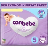 Canbebe Junior 5 Numara Bantlı Bebek Bezi 352 Adet