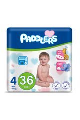 Paddlers Maxi 4 Numara Organik Cırtlı Bebek Bezi 36 Adet