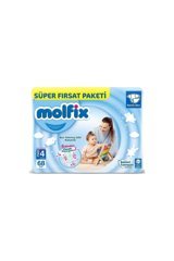 Molfix Maxi Plus 4 + Numara Cırtlı Bebek Bezi 68 Adet