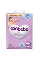 Canbebe Maxi 4 Numara Bantlı Bebek Bezi 120 Adet
