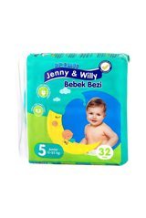 Jenny & Willy Vegan Junior 5 Numara Cırtlı Bebek Bezi 32 Adet