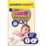 Goon Premium Soft Yenidoğan 1 Numara Bantlı Bebek Bezi 200 Adet