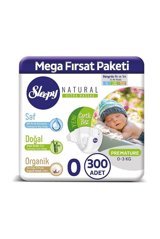Sleepy Mega Fırsat Paketi Prematüre 0 Numara Organik Cırtlı Bebek Bezi 300 Adet