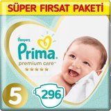 Prima Premium Care 5 Numara Göbek Oyuntulu Cırtlı Bebek Bezi