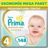Prima Premium Care 4 Numara Cırtlı Bebek Bezi 148 Adet