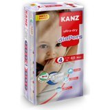 Kanz Ultra-Dry Maxi 4 Numara Cırtlı Bebek Bezi 60 Adet