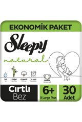 Sleepy Natural 6 + Numara Organik Cırtlı Bebek Bezi 30 Adet