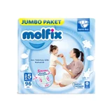 Molfix 3D Junior 5 Numara Cırtlı Bebek Bezi 96 Adet