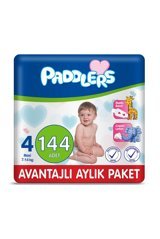 Paddlers Maxi 4 Numara Organik Cırtlı Bebek Bezi 144 Adet