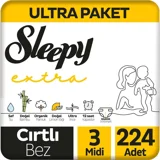 Sleepy Midi Ultra Paket 3 Numara Cırtlı Bebek Bezi
