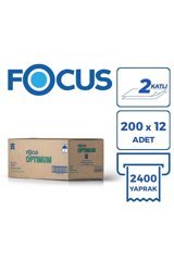 Focus Optimum Dispenser 2 Katlı 200 Yaprak 12'li Z Katlama Kağıt Havlu