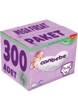 Canbebe Maxi Mega Fırsat Paketi 4 Numara Bantlı Bebek Bezi 300 Adet