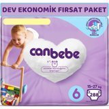 Canbebe Extra Large Dev Ekonomik Fırsat 6 Numara Bantlı Bebek Bezi 288 Adet