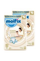Molfix Pure & Soft 5 Numara Cırtlı Bebek Bezi 2x66 Adet