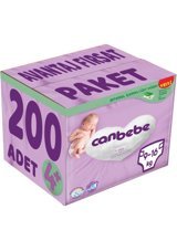 Canbebe Maxi Plus Avantaj Fırsat Paket 4 + Numara Bantlı Bebek Bezi 200 Adet