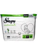 Sleepy Natural 7 Numara Organik Cırtlı Bebek Bezi 28 Adet