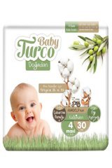 Baby Turco Doğadan 4 Numara Külot Bebek Bezi 30 Adet