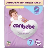 Canbebe XXL Jumbo 7 Numara Bantlı Bebek Bezi 96 Adet