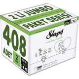 Sleepy Mini Jumbo Paket 2 Numara Organik Göbek Oyuntulu Cırtlı Bebek Bezi 408 Adet