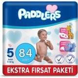 Paddlers Junior 5 Numara Organik Cırtlı Bebek Bezi 84 Adet