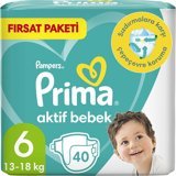 Prima Fırsat Paketi 6 Numara Cırtlı Bebek Bezi 40 Adet