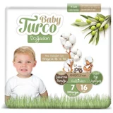 Baby Turco Doğadan 7 Numara Bantlı Bebek Bezi 16 Adet