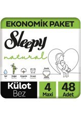 Sleepy Maxi Ekonomik Paket 4 Numara Organik Külot Bebek Bezi 48 Adet