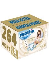 Molfix Pure & Soft 5 Numara Cırtlı Bebek Bezi 264 Adet
