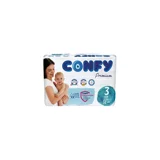 Confy Premium Midi 3 Numara Cırtlı Bebek Bezi 32 Adet