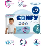 Confy Premium Junior 5 Numara Cırtlı Bebek Bezi 176 Adet