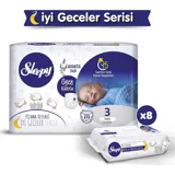 Sleepy Gece Külotu 7 Numara Organik Külot Bebek Bezi 272 Adet