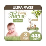 Baby Turco Doğadan 3 Numara Bantlı Bebek Bezi 4x112 Adet