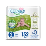 Paddlers Pure 2 Numara Organik Cırtlı Bebek Bezi 152 Adet