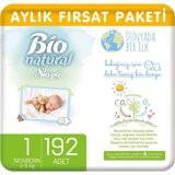 Sleepy Bio Natural Yenidoğan 1 Numara Organik Cırtlı Bebek Bezi 192 Adet