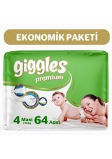 Giggles Premium Maxi 4 Numara Cırtlı Bebek Bezi 2x32 Adet