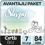 Sleepy XXLarge Avantajlı Paket 7 Numara Organik Cırtlı Bebek Bezi