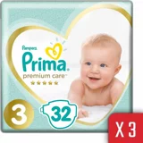 Prima Premium Care 3 Numara Cırtlı Bebek Bezi 96 Adet
