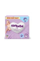 Canbebe Maxi Plus 4 + Numara Bantlı Bebek Bezi 72 Adet
