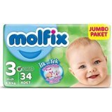 Molfix Midi 3 Numara Bantlı Bebek Bezi 34 Adet