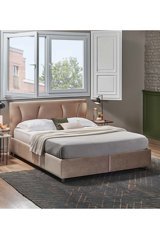 Yataş Bedding Linea 150 x 200 cm Başlıklı Çift Kişilik Sandıklı Baza Seti Bej