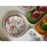 Keramika Pateh Desenli 15 Parça 4 Kişilik Seramik Kahvaltı Takımı Çok Renkli