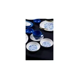 Acar Blue Blanc Yuvarlak Desenli 35 Parça 6 Kişilik Stoneware Kahvaltı Takımı Mavi