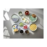 Kevin Seramik Modern Desenli 10 Parça 4 Kişilik Seramik Kahvaltı Takımı Çok Renkli