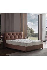 Yataş Bedding Arella 140 x 190 cm Başlıklı Çift Kişilik Sandıklı Baza Seti Vizon