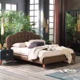 Enza Home Elegante 160 x 200 cm Başlıklı Çift Kişilik Sandıklı Baza Seti Kahverengi