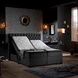 Unimet Leila 160 x 200 cm Ayrılabilen Yataklı Başlıklı Çift Kişilik Sandıklı Baza Seti Antrasit
