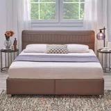 Yataş Bedding Somni 90x190 cm Başlıklı Yataklı Sandıklı Tek Kişilik Baza Seti Vizon
